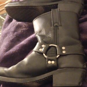 Frye Black Leather Ankle Boots